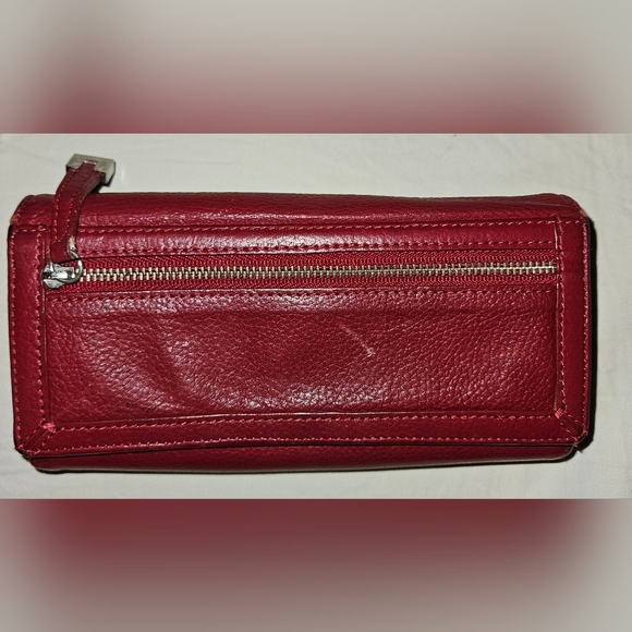 Talbots Genuine leather red wallet, paisley print non-smoke home - Picture 14 of 16